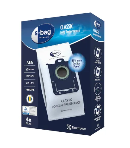Комплект торбички за прахосмукачка Electrolux E201S s-bag®  - 4 броя
