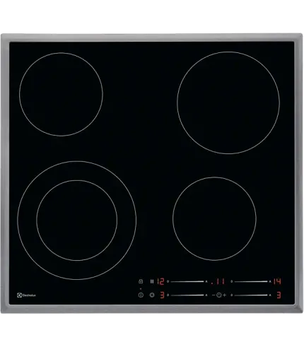 Стъклокерамичен плот Electrolux GK56TSCN, 14 Нива на готвене, 4 Зони за готвене,6400 W