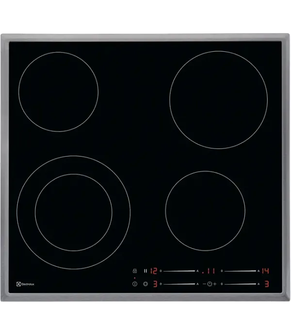 Стъклокерамичен плот Electrolux GK56TSCN, 14 Нива на готвене, 4 Зони за готвене,6400 W