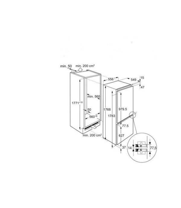 Хладилник Electrolux IK2915BL, с фризер разположен Отдолу, 175 л, Клас D, Височина 60 см