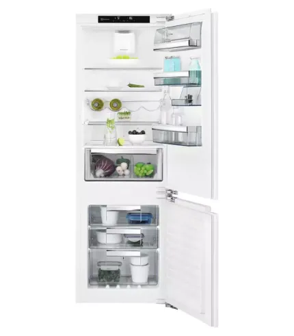 Хладилник Zanussi ZEDN18FS1, с фризер разположен Отгоре, 282 л, Клас F, Височина 177.2 см
